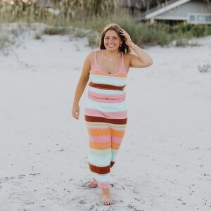 Rainbow Knit Skirt Set